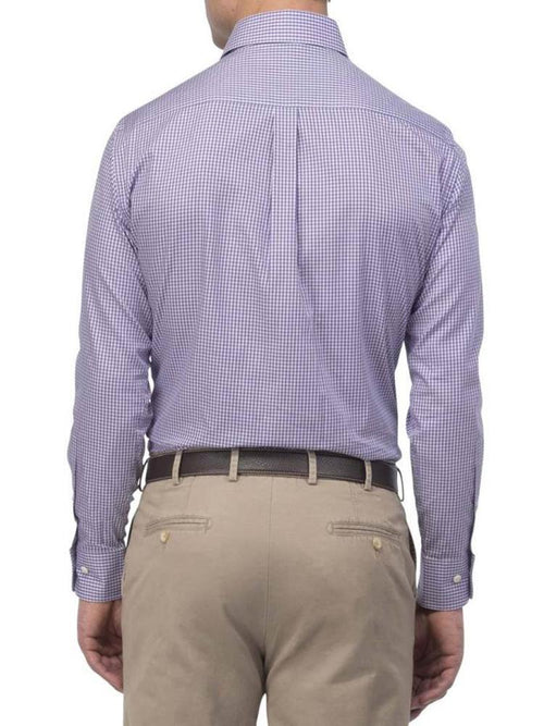 Peter Millar Men's Harrison Mini Pane Long Sleeve Button Down Shirt