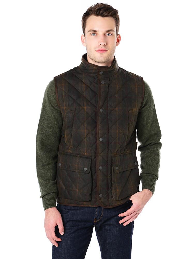 Peter Millar Men's Enfield Quilted Waxed Cotton Vest