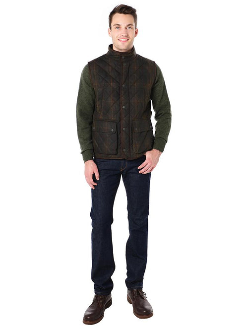 Peter Millar Men's Enfield Quilted Waxed Cotton Vest