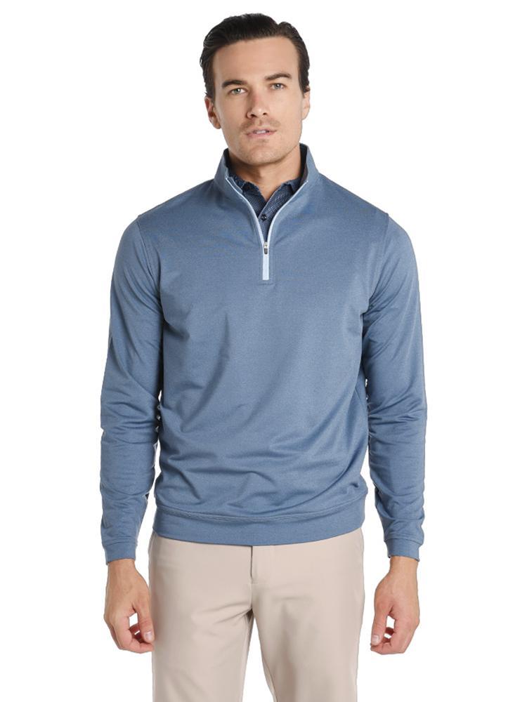 Peter Millar Perth Stretch Melange 1/4 Zip Pullover - Saint Bernard