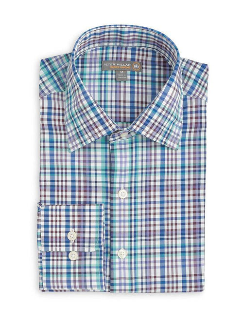 Peter Millar Men's Lucky Performance Plaid Woven Sport Shirt