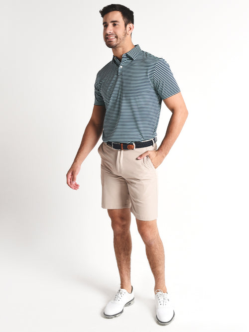 Peter Millar Donald Stripe Stretch Jersey Tour Fit Polo
