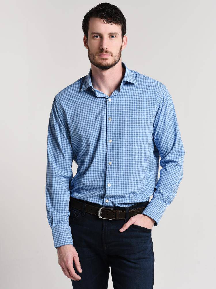 Peter Millar Hills Performance Cotton Touch Sport Shirt - Saint Bernard