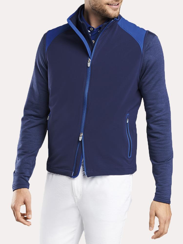 Peter Millar Zepher Light Woven Full Zip Vest - Saint Bernard