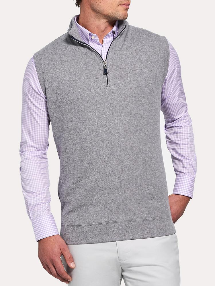 Peter Millar Tri Blend 1/4 Zip Vest - Saint Bernard