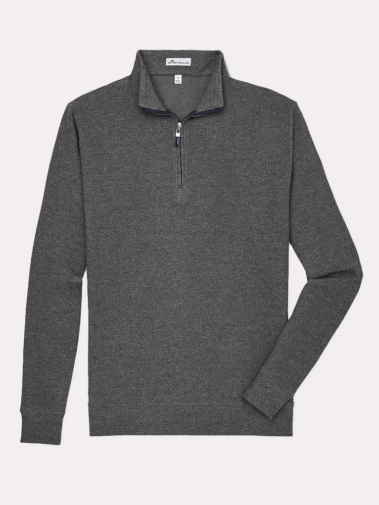 Peter Millar Tri-Blend Melange Quarter Zip - Saint Bernard