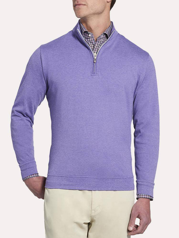 Peter Millar Crown Comfort Interlock 1/4 Zip - Saint Bernard