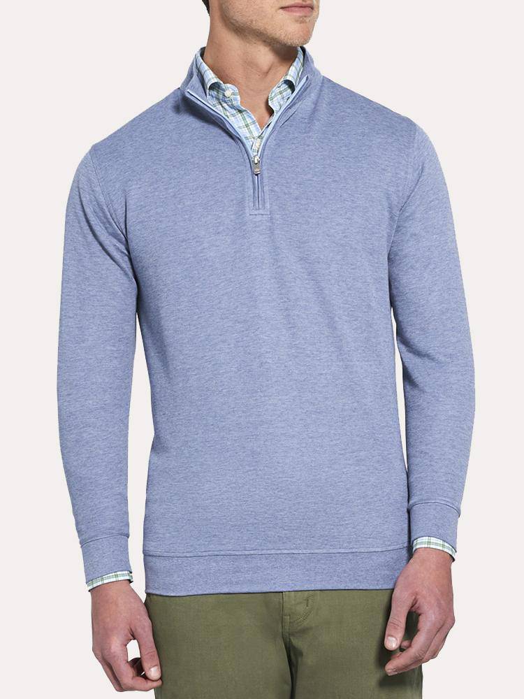 Peter Millar Crown Comfort Interlock 1/4 Zip - Saint Bernard