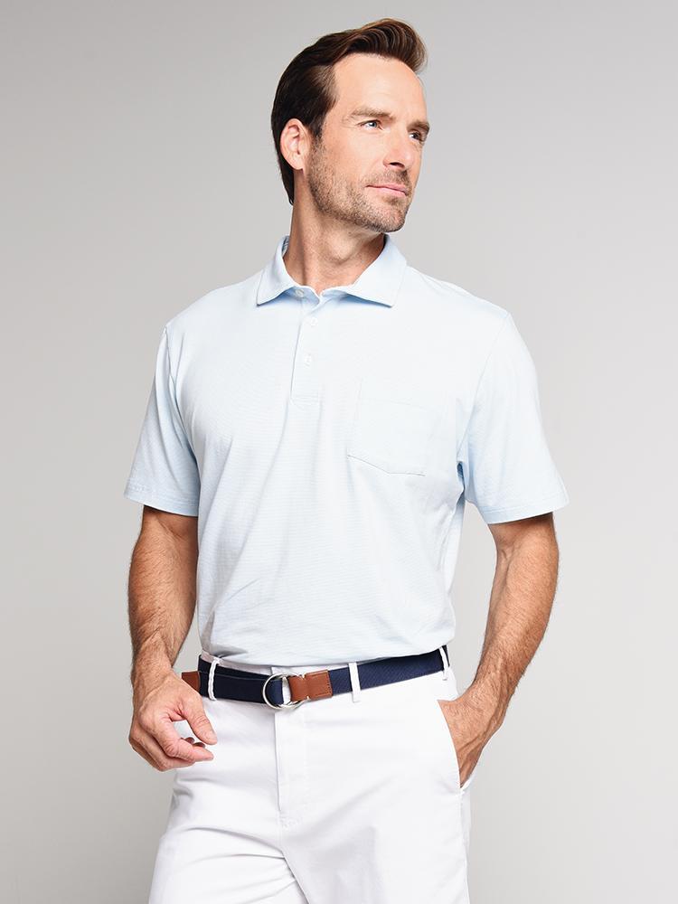 Peter Millar Men's Edgar Stripe Polo - Saint Bernard