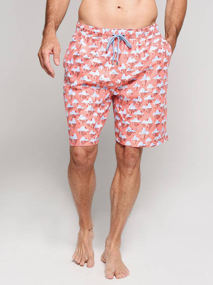 Peter Millar Men's Polar Plunge Swim Trunk - Saint Bernard