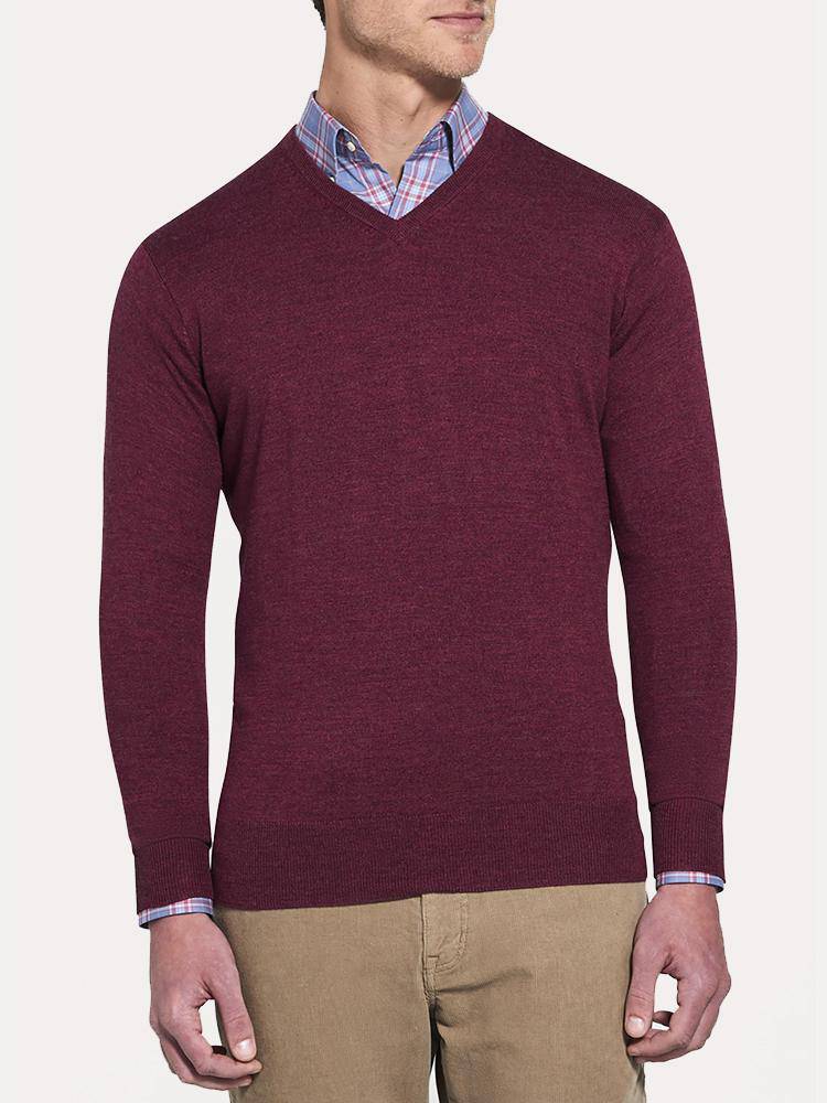 Peter Millar Crown Soft V-Neck Sweater - Saint Bernard