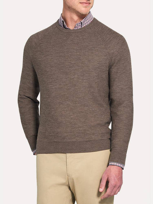 Peter Millar Raglan Crew with Suede Elbow Patches