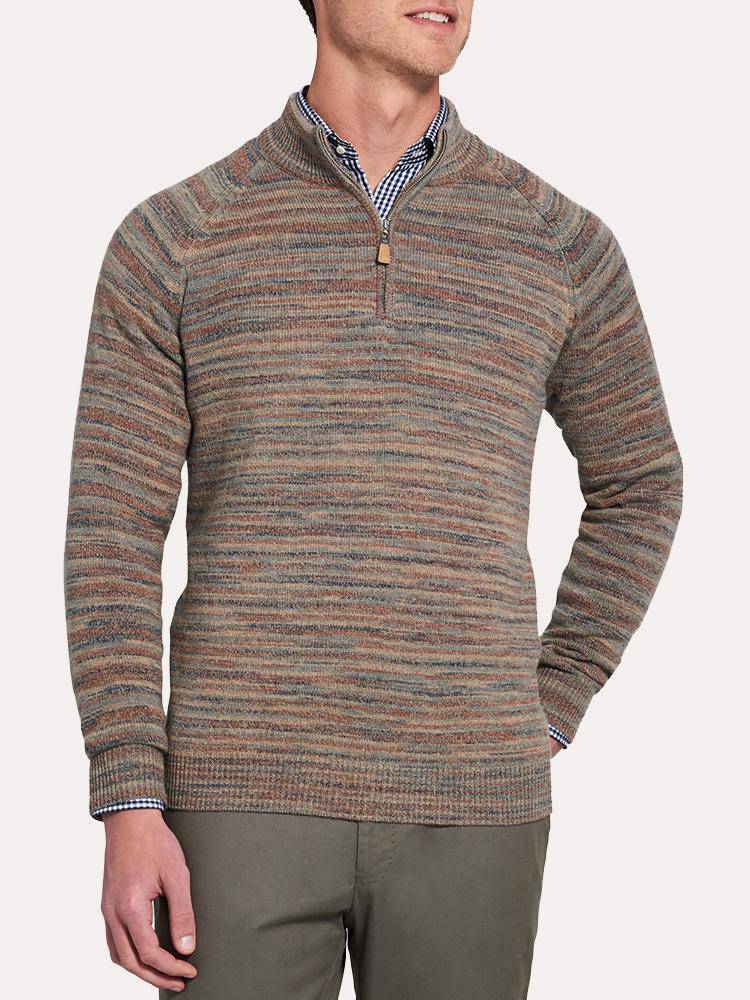 Peter Millar Twisted Cashmere 1/4 Zip - Saint Bernard