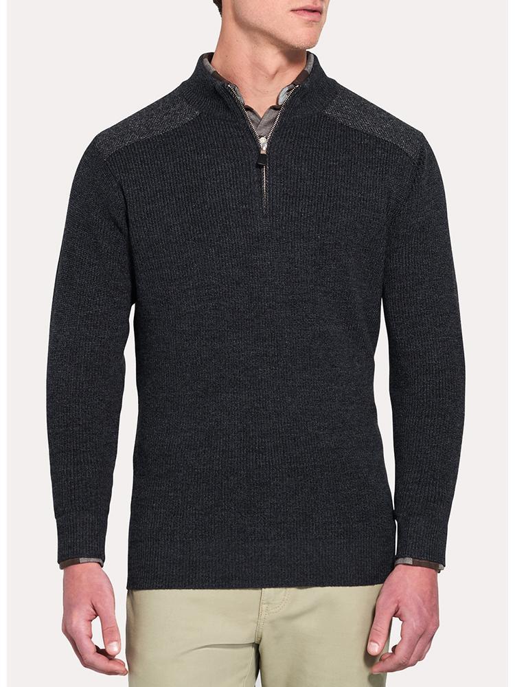 Peter Millar Mountainside 1/4 Zip With Shoulder Detail - Saint Bernard