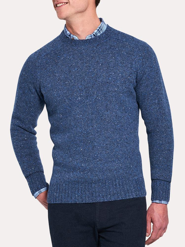 Peter Millar Crown Vintage Saddle Shoulder Crew - Saint Bernard