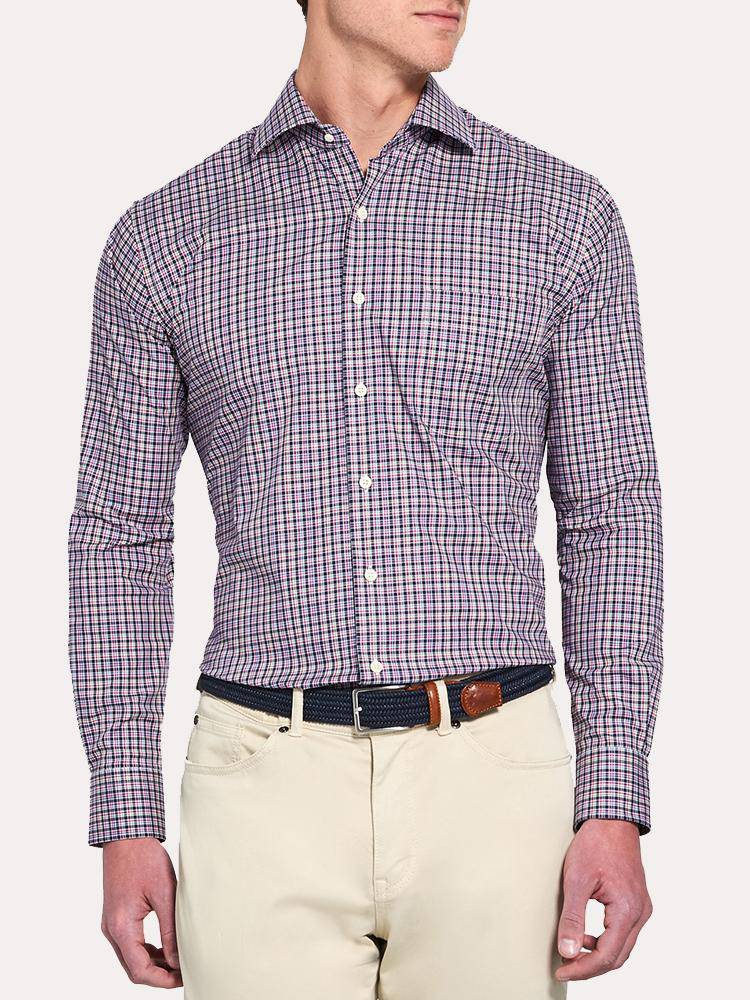 Peter Millar Corwn Ease Triberg Multi Check Shirt - Saint Bernard