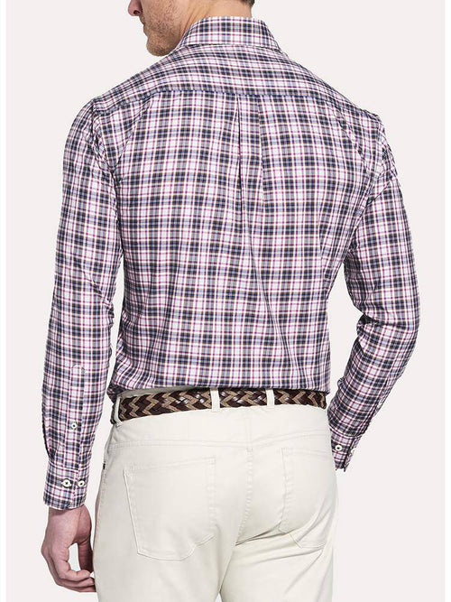 Peter Millar Crown Ease Woodville Plaid Sport Shirt