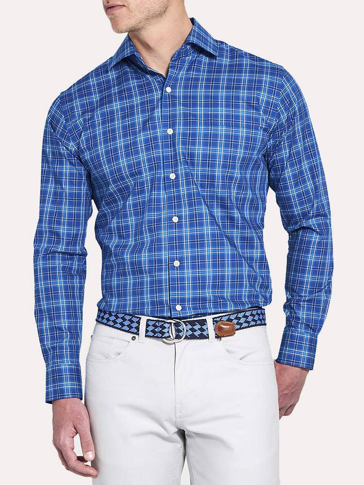 Peter Millar Crown Ease Salamanca Plaid Sport Shirt - Saint Bernard