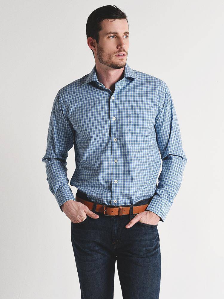 Peter Millar Crown Finish Grimsey Check Shirt - Saint Bernard
