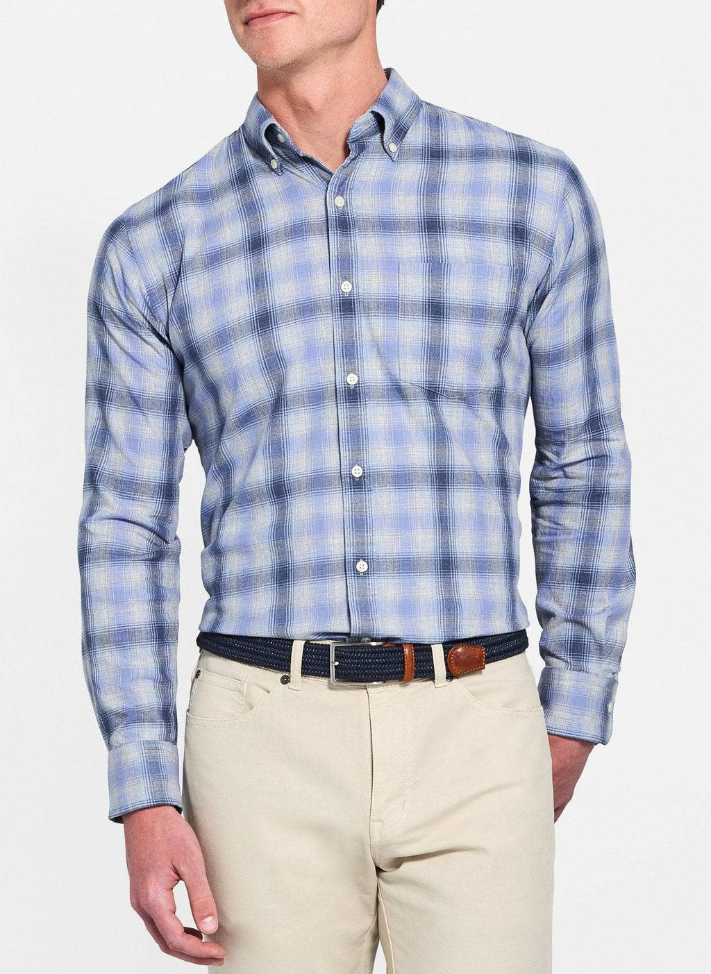 Peter Millar Mountain Fog Plaid Shirt - Saint Bernard