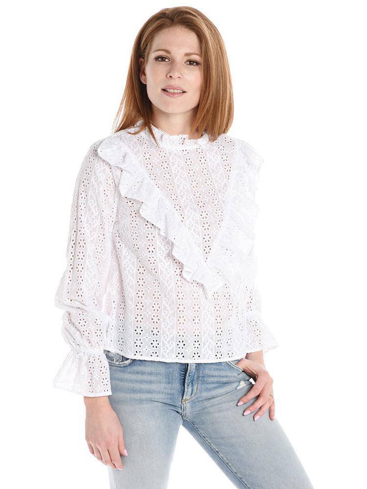 English Factory Shirred Top with Slit - Saint Bernard