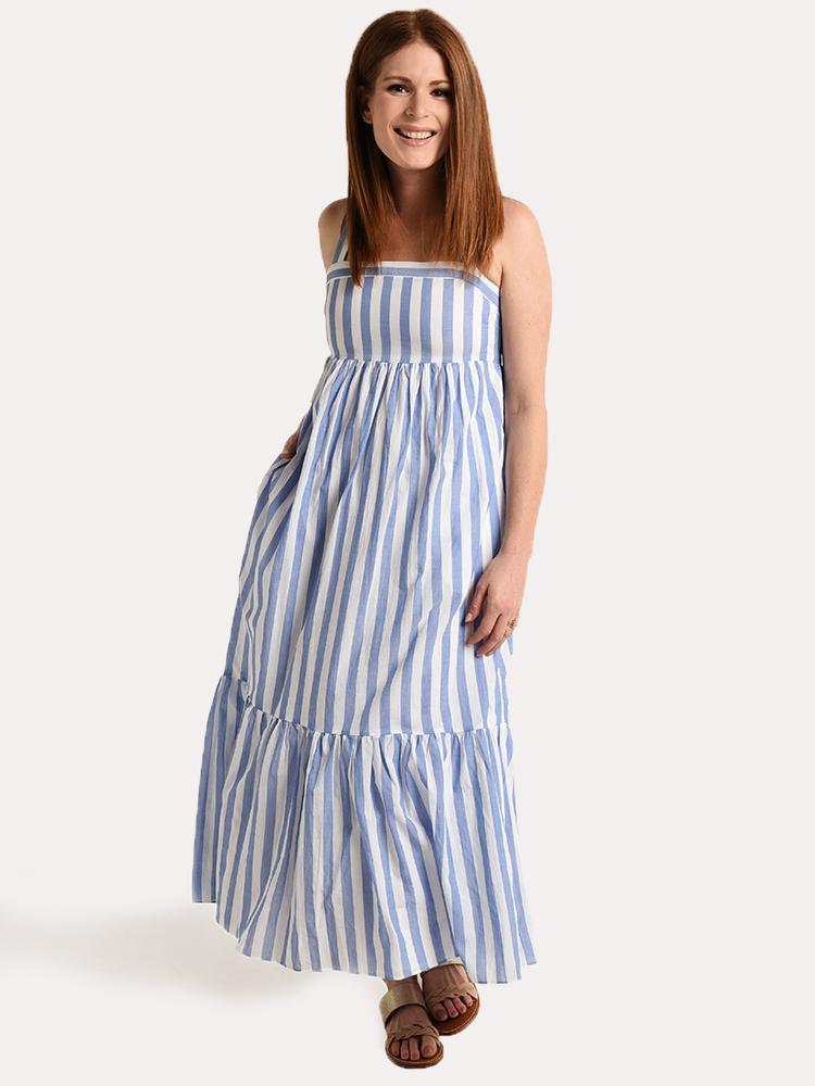 English Factory Sleeveless Shirred Dress - Saint Bernard