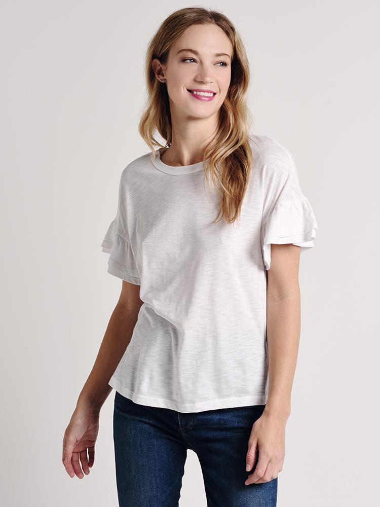 English Factory Ruffled Sleeve Tee - Saint Bernard