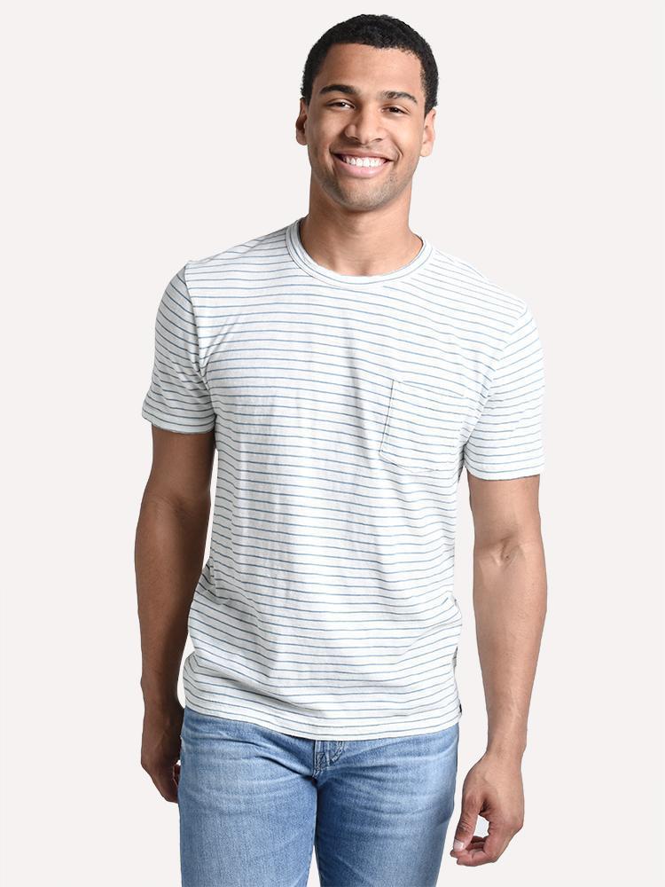 Faherty Brand Men's Indigo Pocket Tee - Saint Bernard