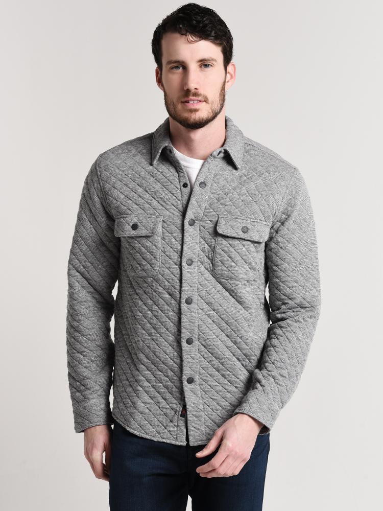 Faherty Brand Quilted Snap Shirt Jacket