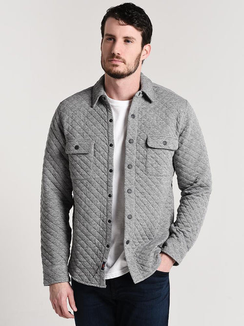 Faherty Brand Quilted Snap Shirt Jacket