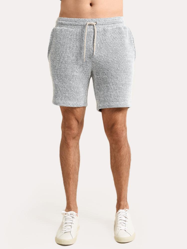 Faherty Brand Backloop Jacquard Sweatshort - Saint Bernard