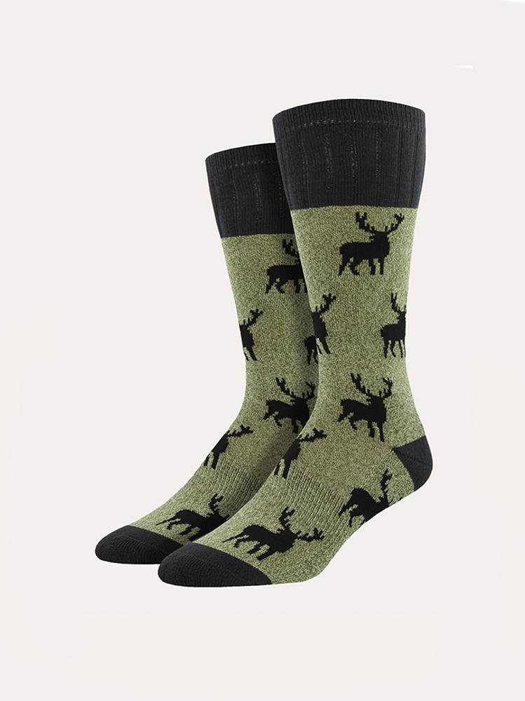 Socksmith Men's Outlands Stag Sock - Saint Bernard
