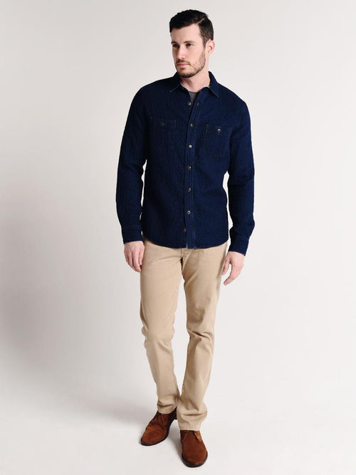 Faherty Brand Quilted Naval Workshirt