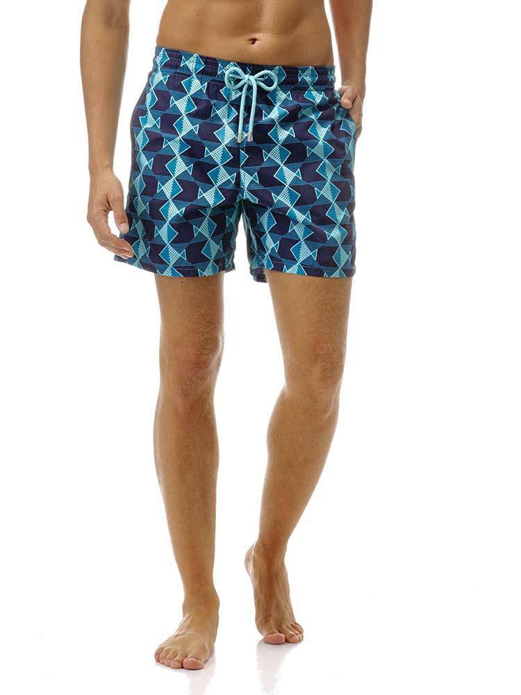 Vilebrequin Men's Graphic Fishes Moorea Swimsuit - Saint Bernard