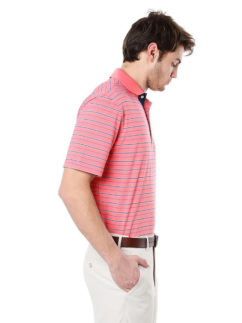 Peter Millar Men's Barracuda Stripe Stretch Jersey Polo