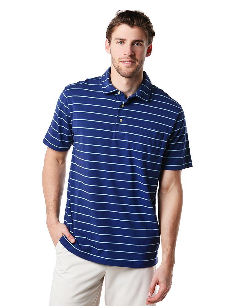 Peter Millar Men's Hatteras Seaside Wash Stripe Polo - Saint Bernard