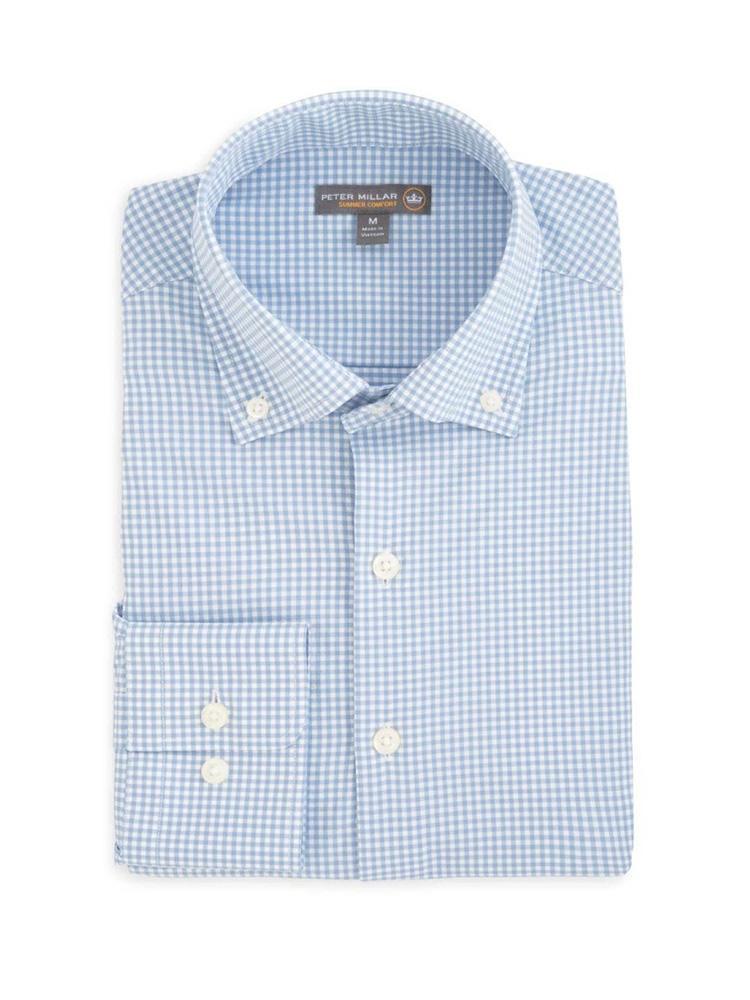 Peter Millar Men's Mimi Performance Check Woven Shirt - Saint Bernard