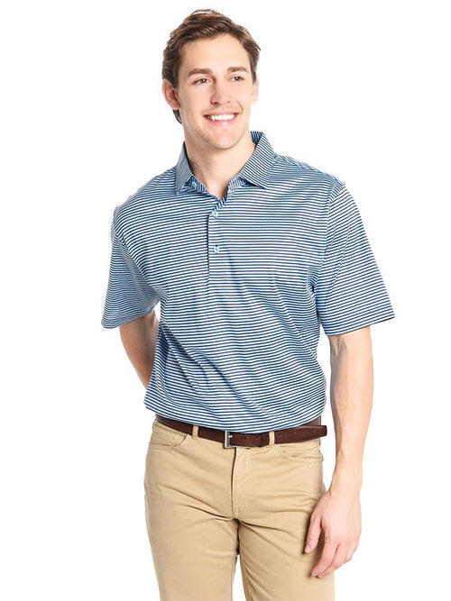 Peter Millar Men's Wheeler Stripe Cotton Lisle Polo