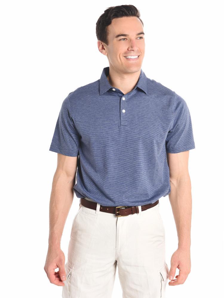 Peter Millar Men's Crown Soft Stripe Polo - Saint Bernard
