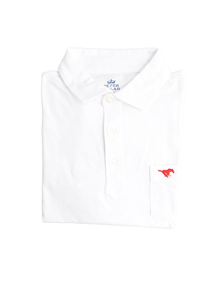 Peter Millar Men's  Seaside Washed Polo with Pocket - Saint Bernard