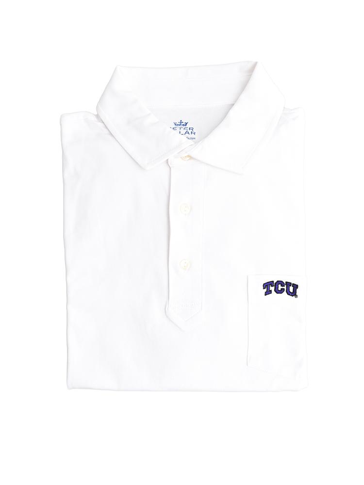 Peter Millar Men's  Seaside Washed Polo with Pocket - Saint Bernard
