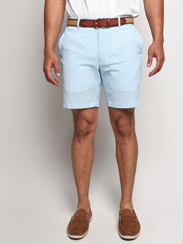 Peter Millar Apex Seersucker Pin Strap Short - Saint Bernard