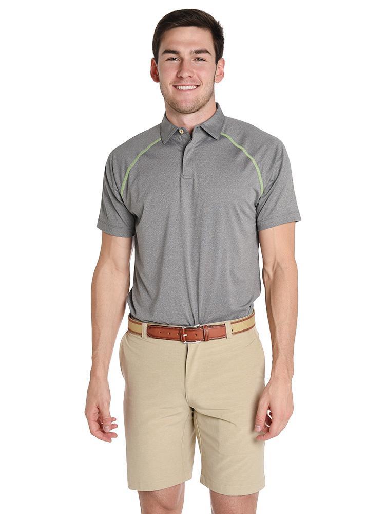 Peter Millar Men's Amsterdam Technical Polo with Contrast Stitching - Saint Bernard