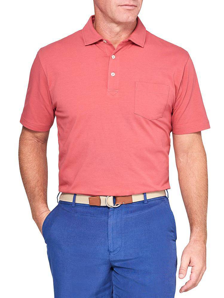 Peter Millar Men's Solid Seaside Wash Polo - Saint Bernard