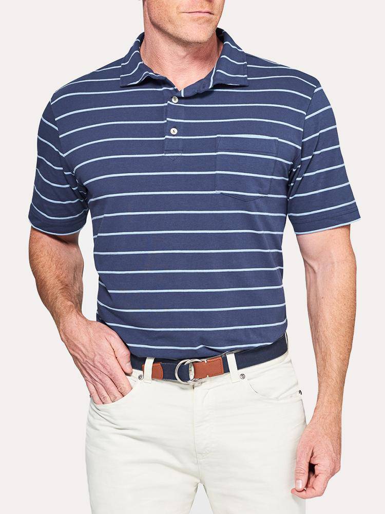 Peter Millar Knoll Seaside Wash Polo - Saint Bernard