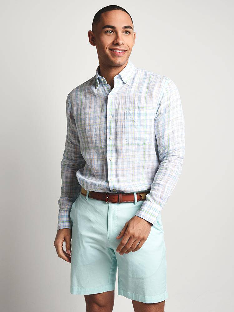 Peter Millar Crown Cool Market Plaid Shirt - Saint Bernard