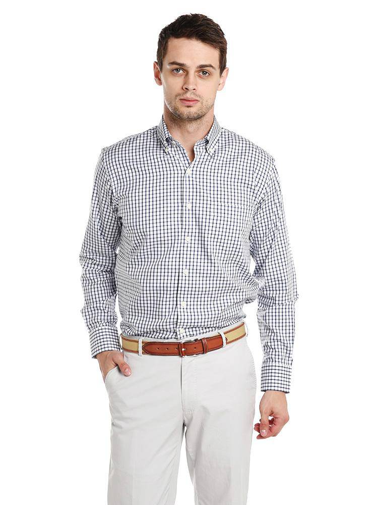 Peter Millar Crown Soft Harbor Tattersall Shirt - Saint Bernard