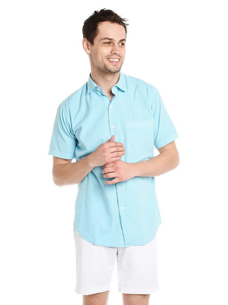 Peter Millar Men's Seaside Washed Solid Sport Shirt - Saint Bernard