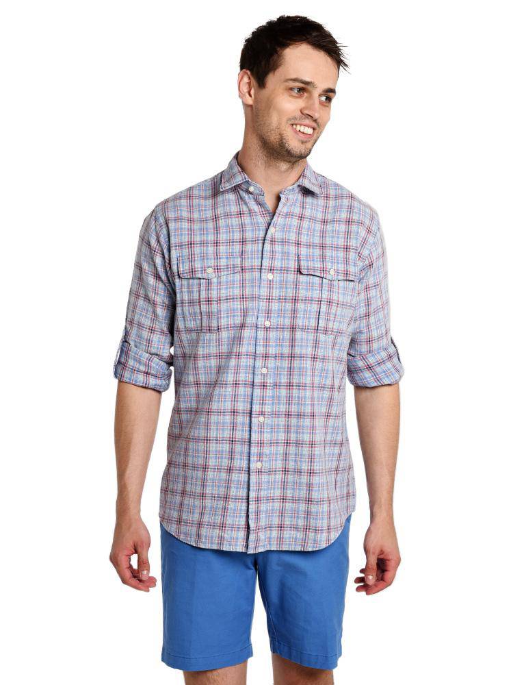 Peter Millar Men's Emerald Isle Plaid Sport Shirt - Saint Bernard