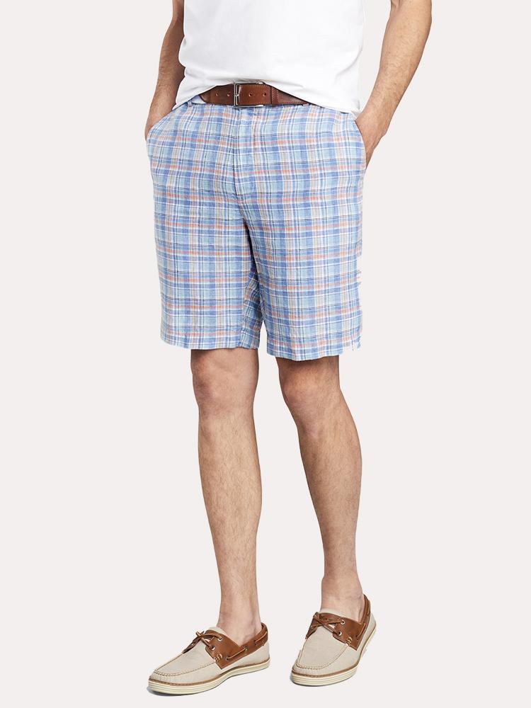 Peter Millar Seaside Madras Shorts - Saint Bernard